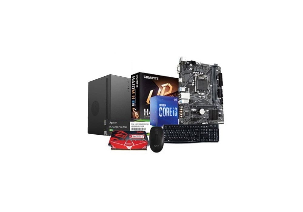 Build Intel 10th Gen Core I3 10100 Gigabyte H410M H 10th Gen DDR4 8GB 256GB SSD Combo PC