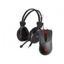 A4TECH HS30 Headphone Black and A4TECH Bloody V3MA Mouse Combo