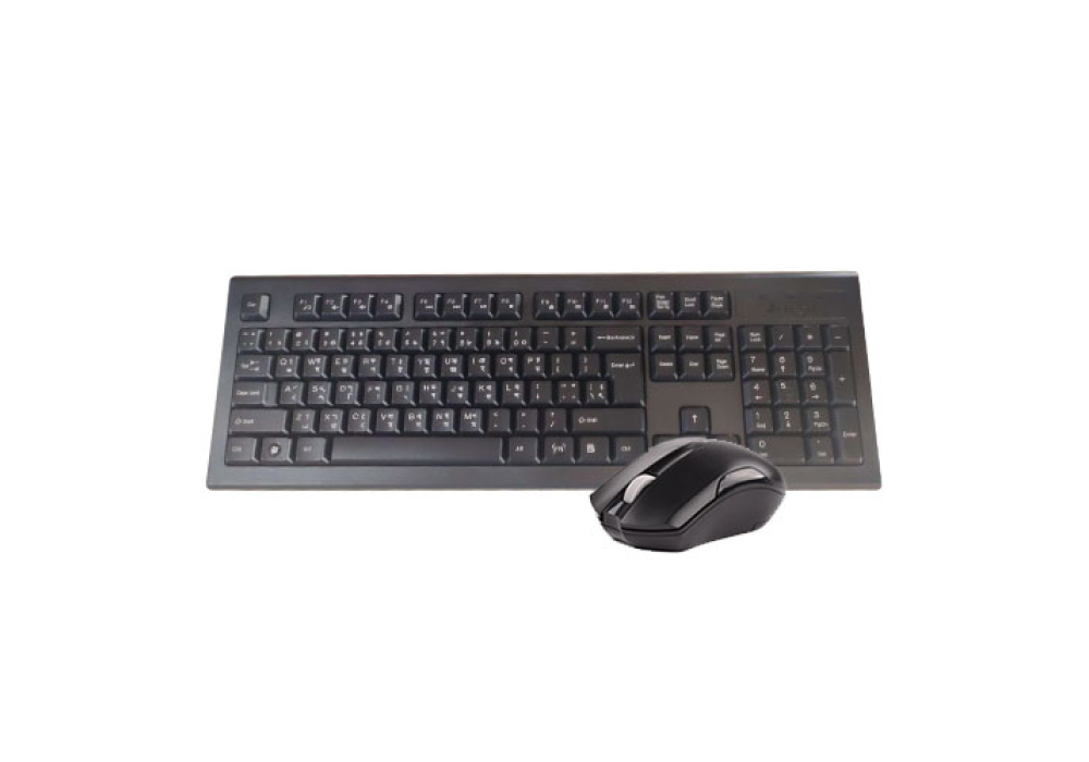 A4TECH 3000N V-TRACK 2.4G Wireless BANGLA Keyboard Mouse Combo
