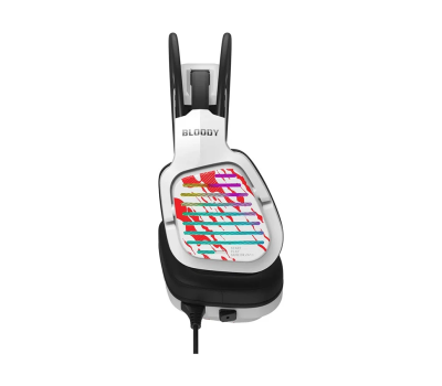 A4TECH Bloody G565 7.1 Surround Sound RGB Flow Light Energy White Wired Gaming Headphone