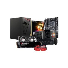 Build AMD RYZEN 5 5600B450M K DDR4 512GB SSD Mid Tower Case Combo PC