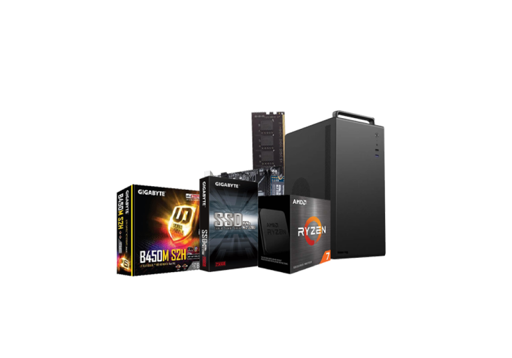 Budget AMD Ryzen 3 3200G Gigabyte B450M S2H 8GB DDR4 256GB SSD PC