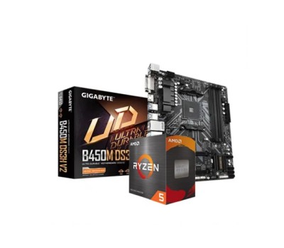 AMD Ryzen 5 5600G Processor With Radeon Graphics And GIGABYTE B450M DS3H V2 Ultra Durable AMD Motherboard