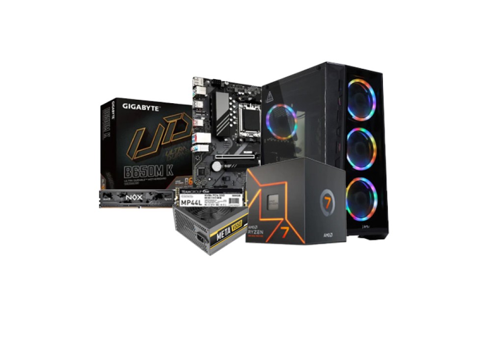 Budget AMD Ryzen 7 7700 GIGABYTE B650M K 16GB DDR5 500GB SSD Pc
