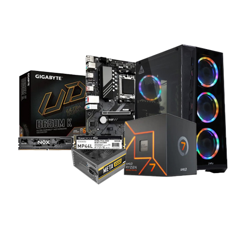 Budget AMD Ryzen 7 7700 GIGABYTE B650M K 16GB DDR5 500GB SSD Pc