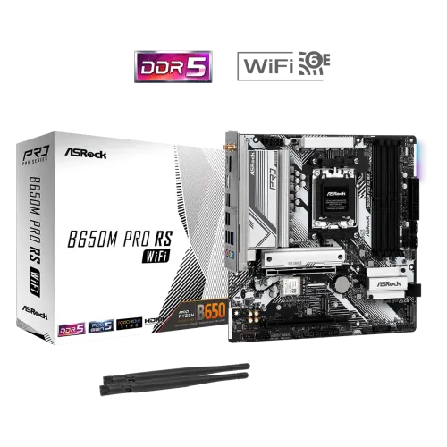 ASRock B650M Pro RS WiFi AM5 Micro ATX Motherboard