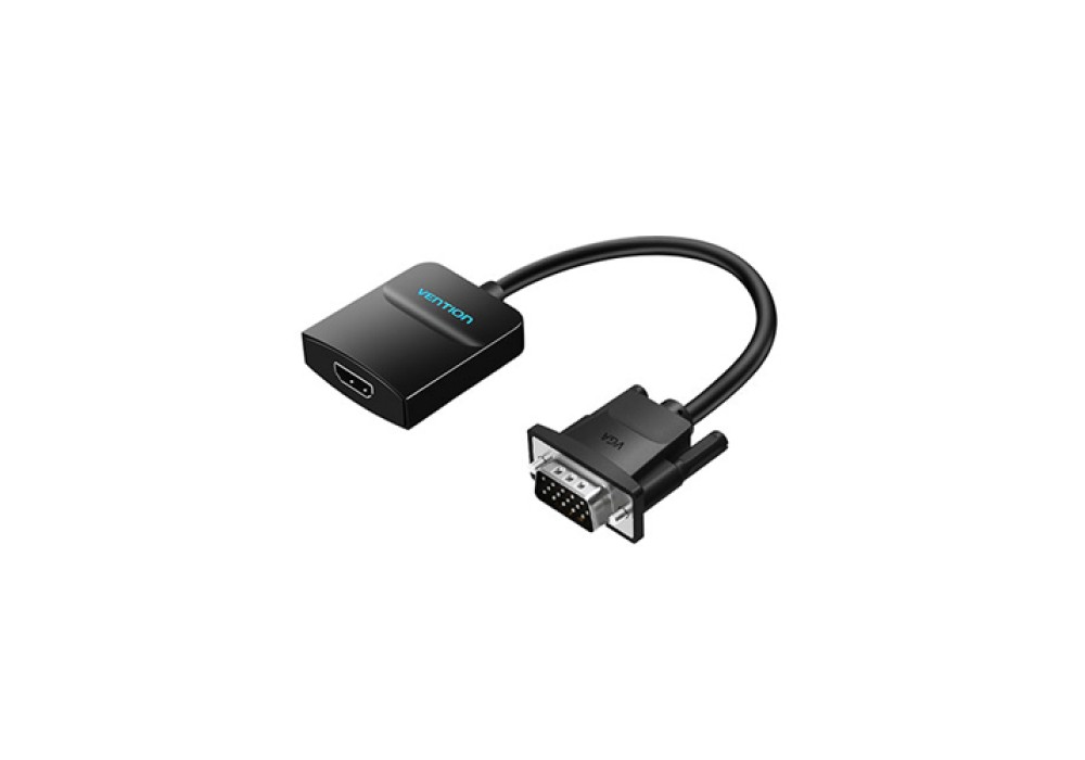 VENTION ACNBB VGA to HDMI Converter with Female Micro USB and Audio Port 0.15M Black