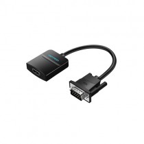 VENTION ACNBB VGA to HDMI Converter with Female Micro USB and Audio Port 0.15M Black