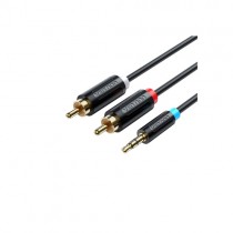 VENTION BCLBJ 3.5MM Male to 2-Male RCA Adapter Cable 5M Black