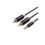 VENTION BCLBJ 3.5MM Male to 2-Male RCA Adapter Cable 5M Black