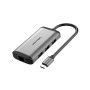VENTION CNDHB Type-C to HDMI/USB3.0*3/RJ45/TF/SD/PD Converter 0.15M GrayMetal Type 