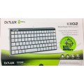 Delux K1102 Wired Mini Super Slim Black Keyboard