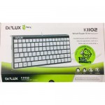 Delux K1102 Wired Mini Super Slim Black Keyboard