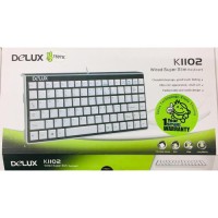 Delux K1102 Wired Mini Super Slim Black Keyboard