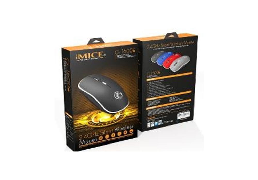 IMICE G-1600 WIRELESS MOUSE QUIET SILENT 4 BUTTON USB WIRELESS FOR NOTEBOOK PC