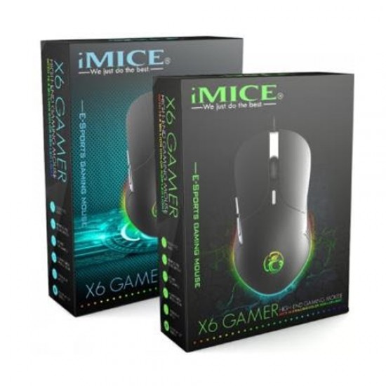 IMICE X6 Wired Backlit Optical Mouse Ergonomic Game Portable