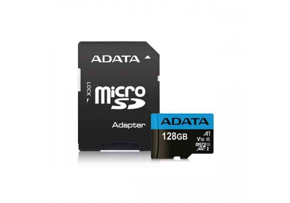 Adata 128GB Micro SD Class-10 (SDXC-UHX-I) Memory Card With Adapter Adata 128GB Micro SD Class-10 (SDXC-UHX-I) Memory Card With Adapter