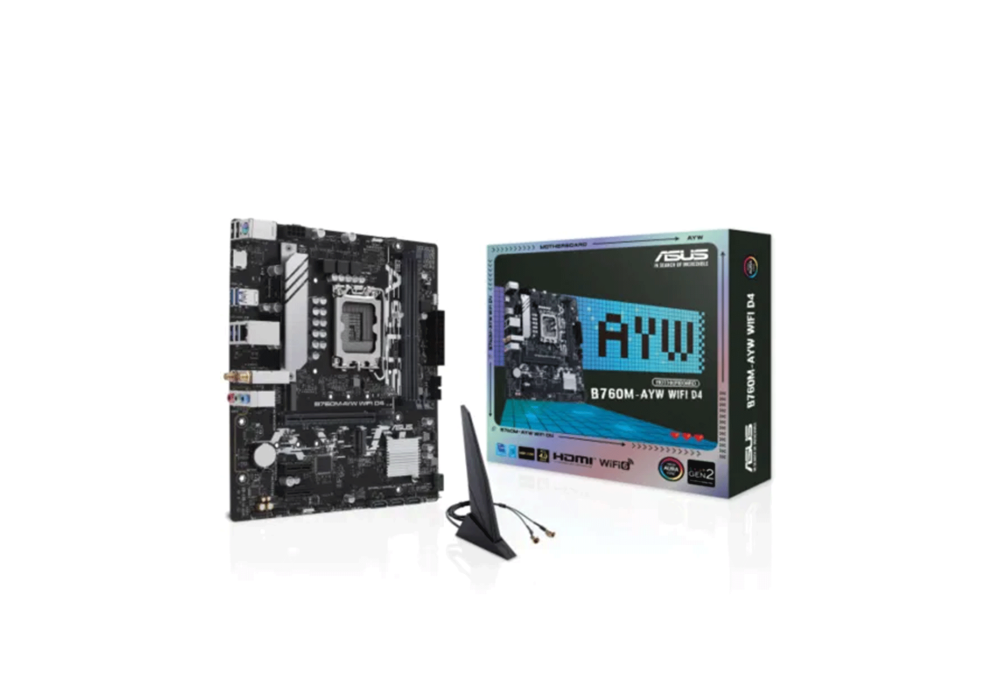 ASUS B760M-AYW WIFI D4 mATX Motherboard ASUS B760M-AYW WIFI D4 mATX Motherboard