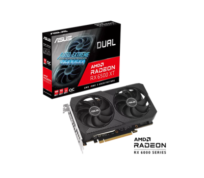 ASUS Dual Radeon RX 6500 XT V2 OC Edition 4GB GDDR6 Graphics Card