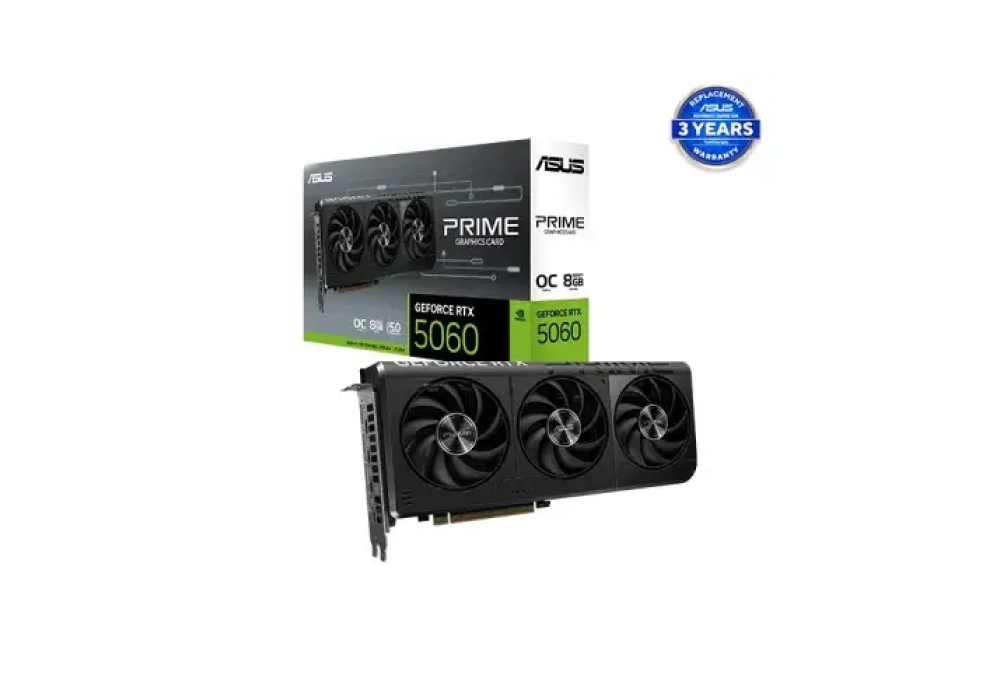 ASUS PRIME GeForce RTX 5060 8GB GDDR7 OC Edition Graphics Card