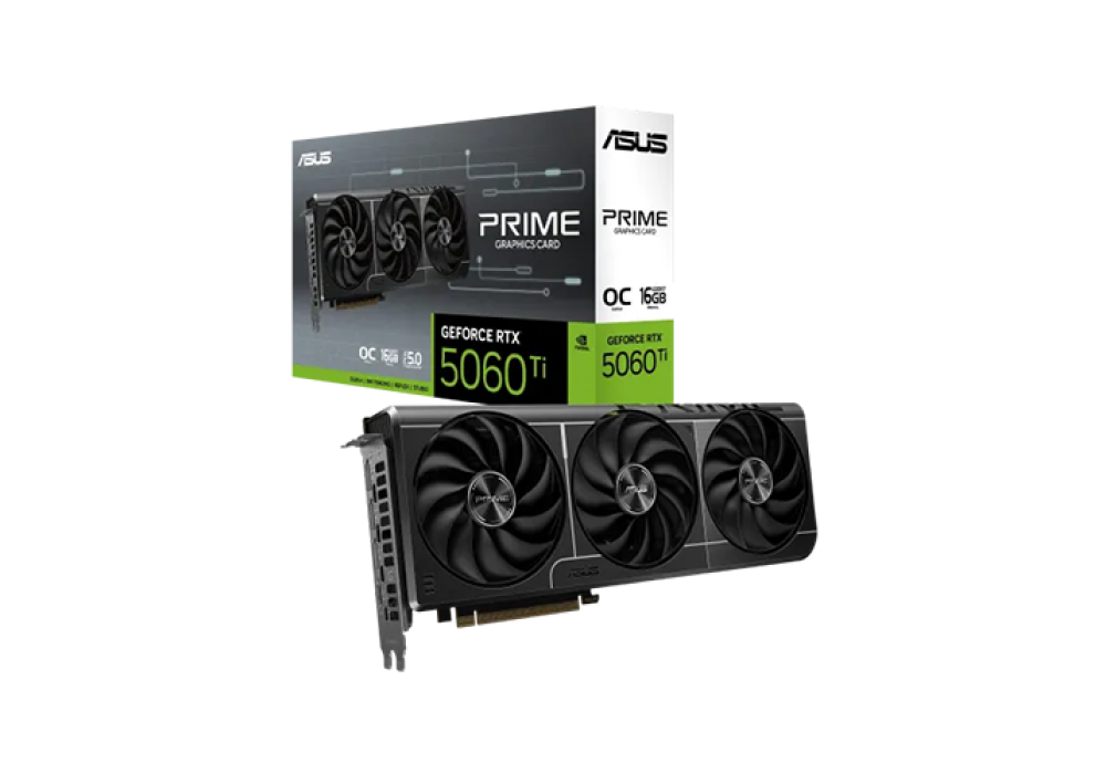 ASUS PRIME GeForce RTX 5060 Ti 16GB GDDR7 OC Edition Graphics Card