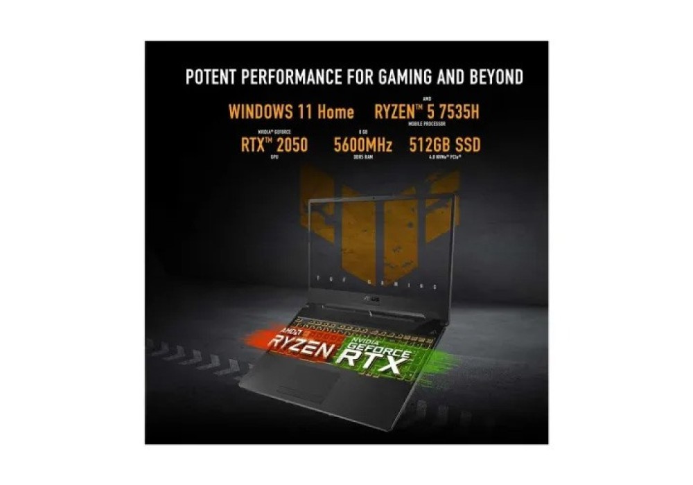 Asus TUF Gaming A15 FA506NF Ryzen 5 7535HS RTX 2050 4GB Graphics 15.6 INCH FHD Gaming Laptop