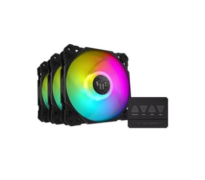 ASUS TUF Gaming TF120 ARGB Triple Fan Kit with ARGB Controller Black