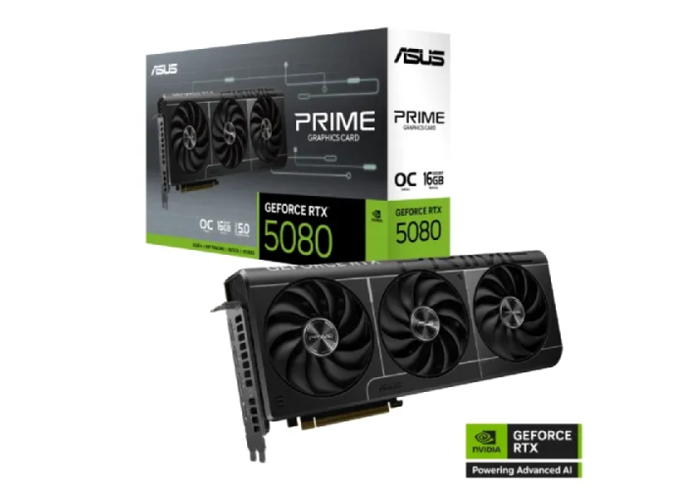 ASUS PRIME GeForce RTX 5080 16GB GDDR7 OC Edition Graphics Card