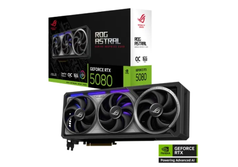 ASUS ROG Astral GeForce RTX 5080 16GB GDDR7 OC Edition Graphics Card