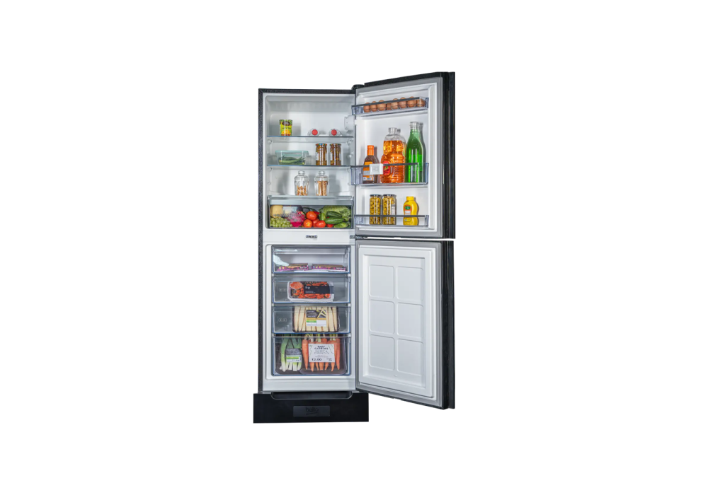 Singer Beko Bottom Mounted Refrigerator | FBDS225ZBG | 215 L | Black
