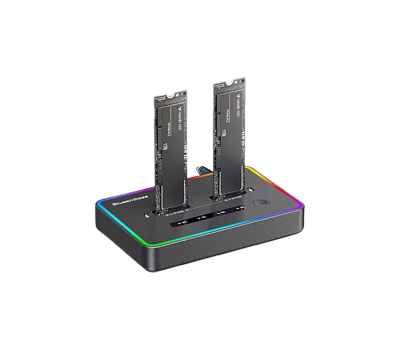 Blueendless Dual-Bay SD07C M.2 NVME SSD Clone Docking Station