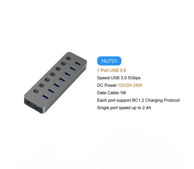 BLUEENDLESS HU701 7 in 1 USB 3.0 Hub Docking Station