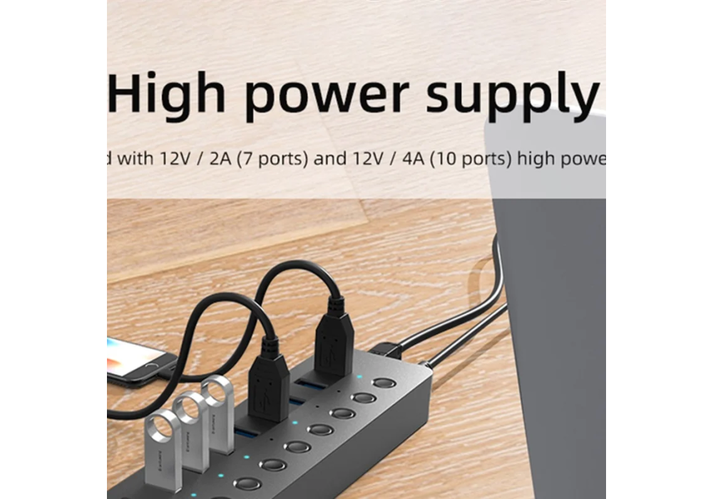 BLUEENDLESS HU701 7 in 1 USB 3.0 Hub Docking Station