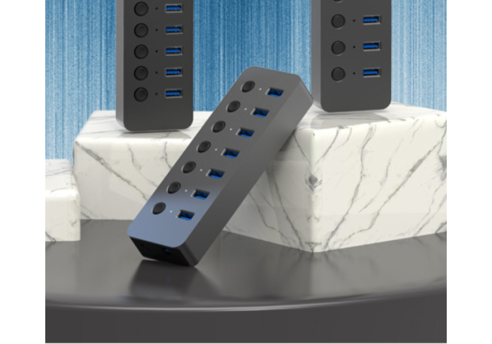 Blueendless BS-HU701 USB 3.0 7 ports Aluminum with Power Supply Hub