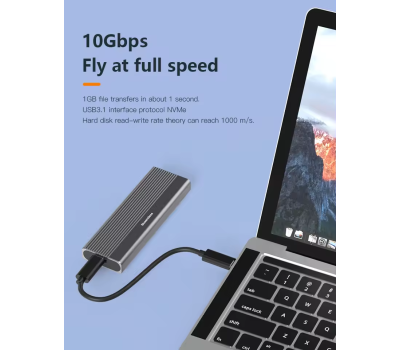 Blueendless M2818S Dual Protocol M.2 SSD Case NVME Enclosure