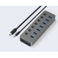 Blueendless BS-HU701 USB 3.0 7 ports Aluminum with Power Supply Hub