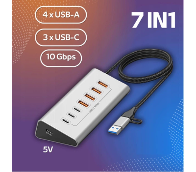 Blueendless HU706 USB 3.2 Gen 7 in 1 Hub Card Reader