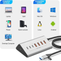 Blueendless HU706 USB 3.2 Gen 7 in 1 Hub Card Reader