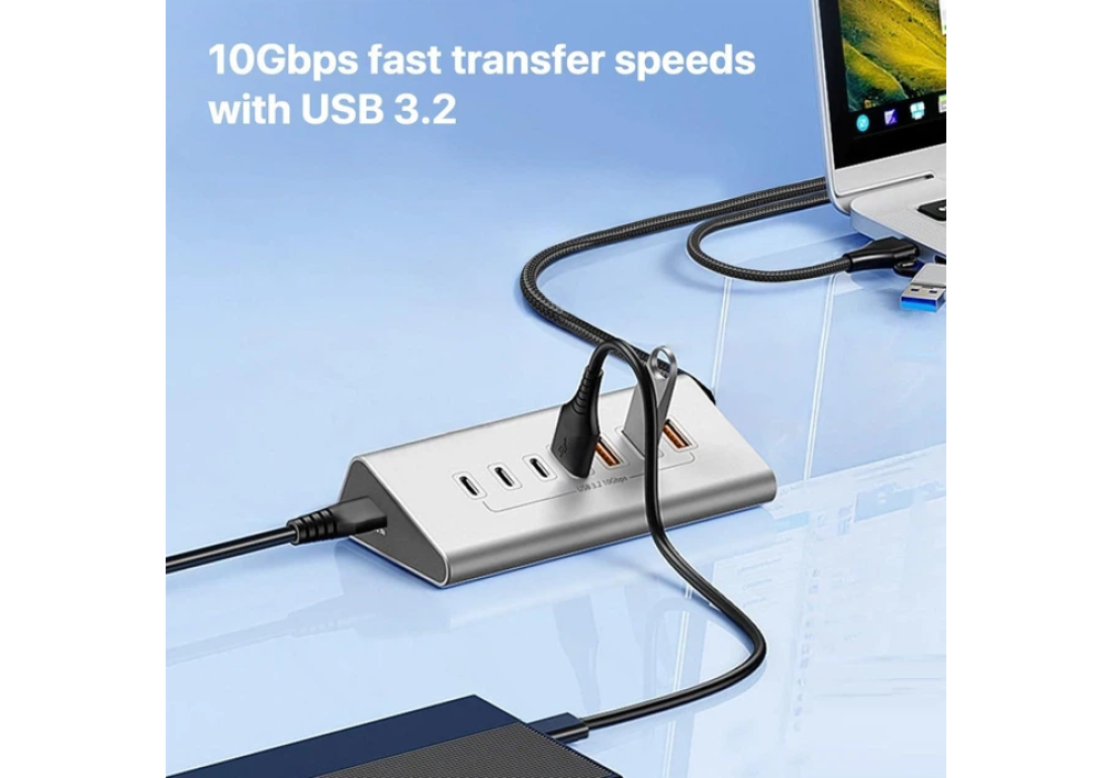 Blueendless HU706 USB 3.2 Gen 7 in 1 Hub Card Reader