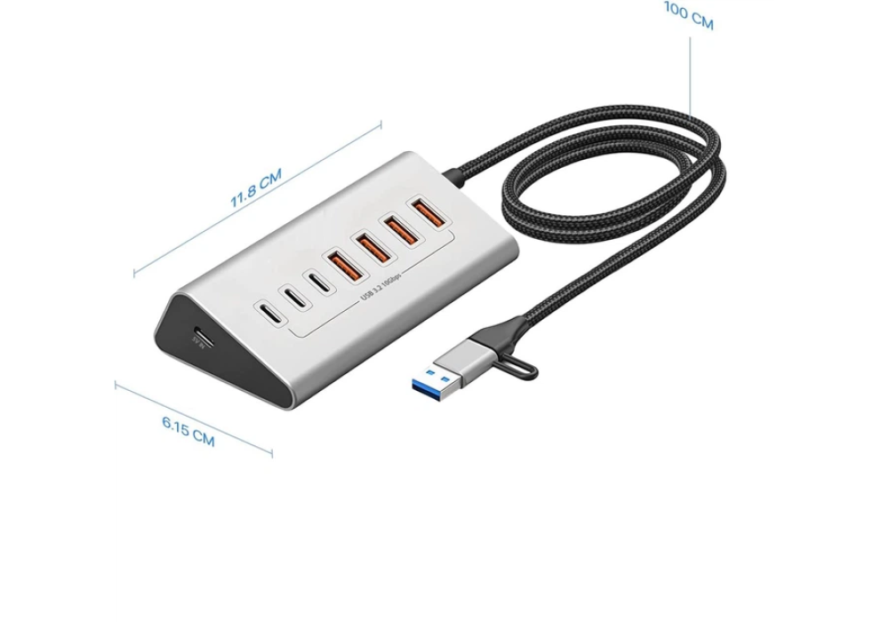 Blueendless HU706 USB 3.2 Gen 7 in 1 Hub Card Reader