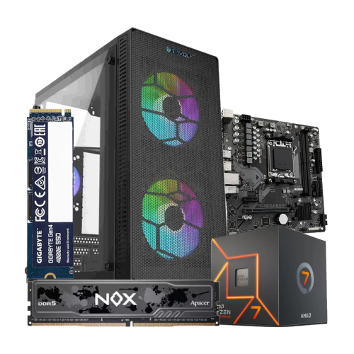 Budget PC with AMD Ryzen 7 7700 Gaming Processor