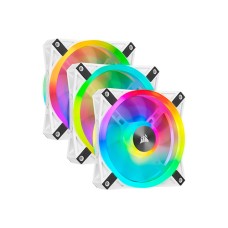 Corsair ICUE QL120 RGB 120mm PWM White Triple Case Fan With Lighting Node Core