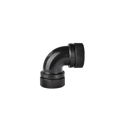  Thermaltake Pacific PETG Tube 90-Degree Dual Compression 16mm OD CL-W099-CA00BL-A - Black