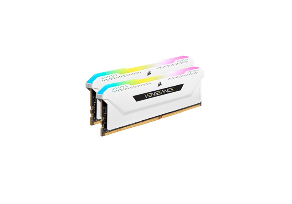 Corsair VENGEANCE RGB PRO SL 32GB (2x16GB) DDR4 DRAM 3200MHz C16 White Desktop RAM
