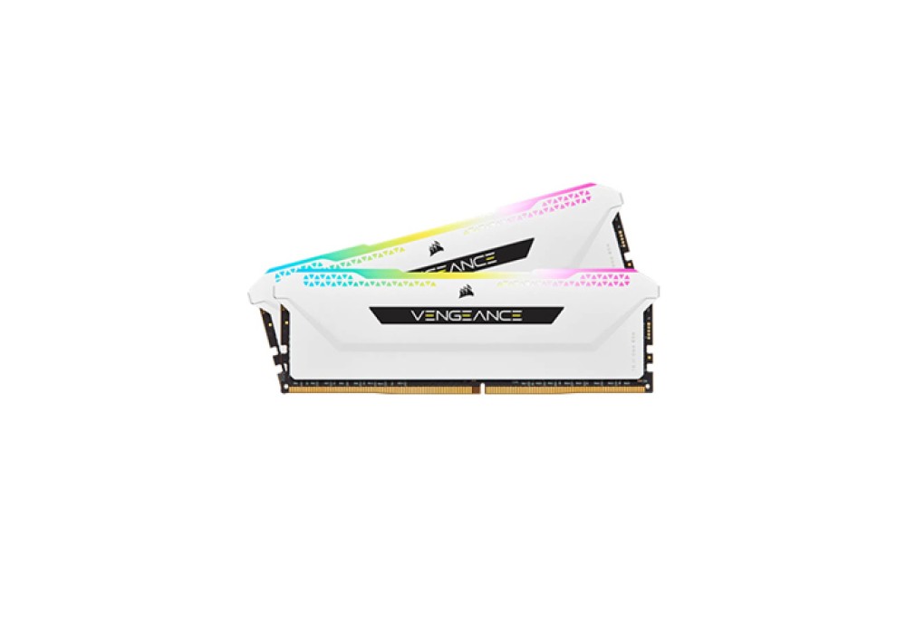 Corsair VENGEANCE RGB PRO SL 32GB (2x16GB) DDR4 DRAM 3200MHz C16 White Desktop RAM
