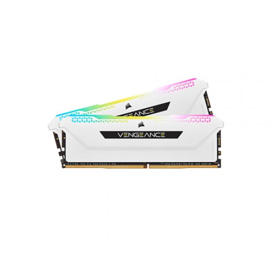 Corsair VENGEANCE RGB PRO SL 32GB (2x16GB) DDR4 DRAM 3200MHz C16 White Desktop RAM