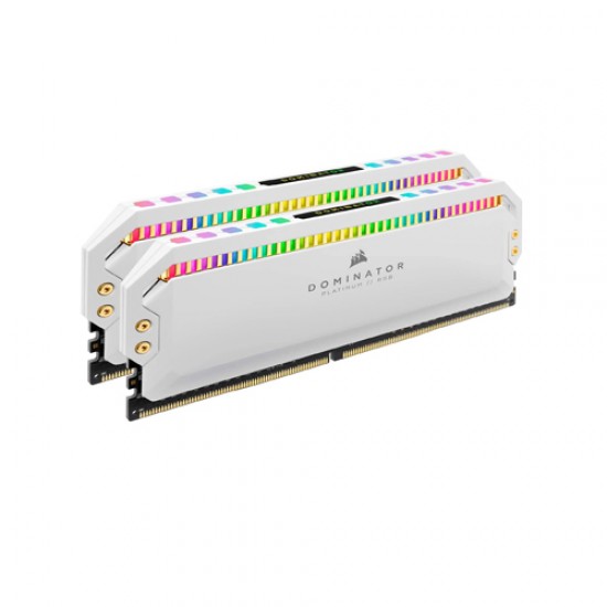 Corsair DOMINATOR PLATINUM RGB 32GB (2 x 16GB) DDR4 DRAM 3200MHz White Desktop RAM
