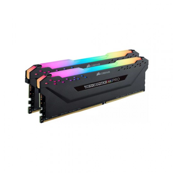  Corsair VENGEANCE RGB PRO 16GB (2 x 8GB) DDR4 DRAM 3200MHz C16 Black Desktop RAM