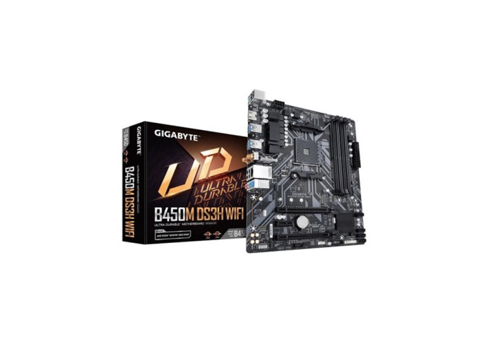 Gigabyte B450M DS3H WIFI AM4 AMD Micro ATX Motherboard