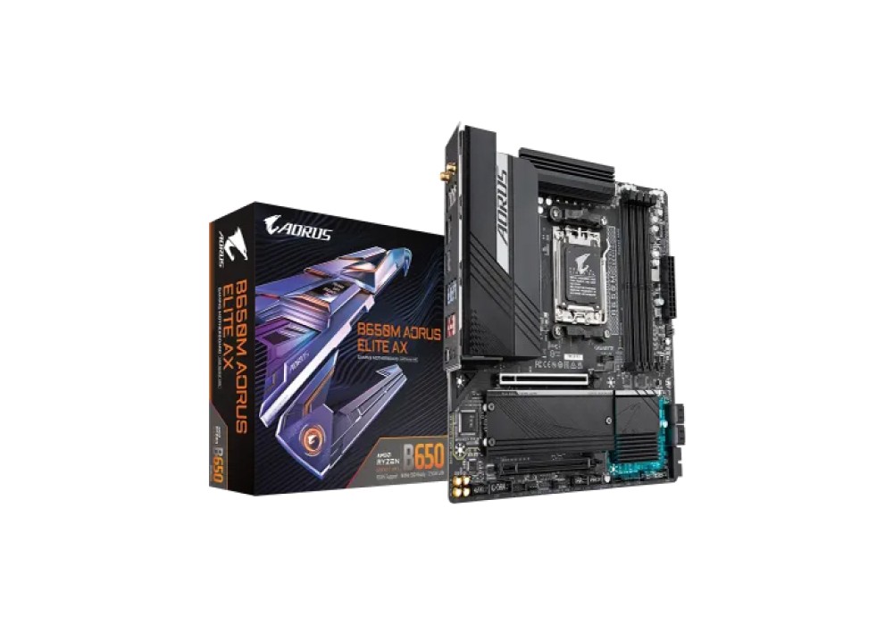 GIGABYTE B650M AORUS ELITE AX (Wi-Fi 6E) DDR5 AMD AM5 Micro-ATX Motherboard